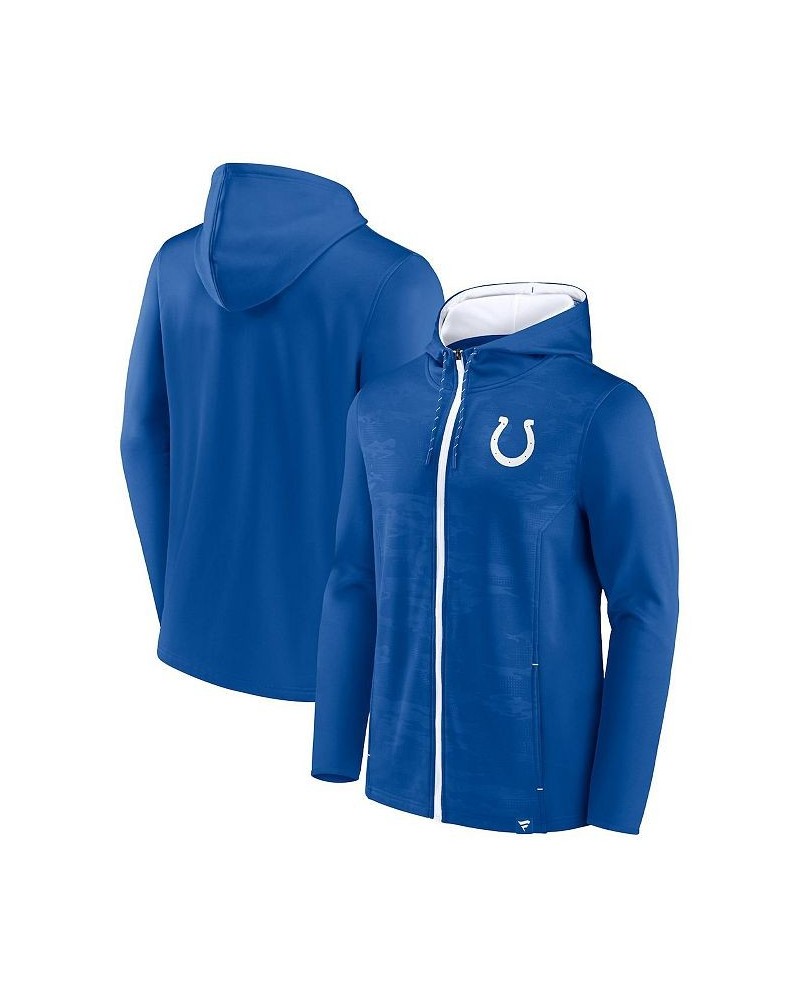 Men's Branded Royal, White Indianapolis Colts Ball Carrier Full-Zip Hoodie $35.70 Sweatshirt