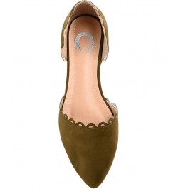 Women's Jezlin Scalloped Flats Green $33.60 Shoes