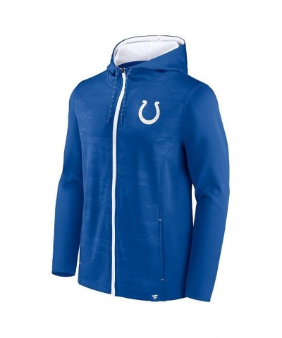 Men's Branded Royal, White Indianapolis Colts Ball Carrier Full-Zip Hoodie $35.70 Sweatshirt