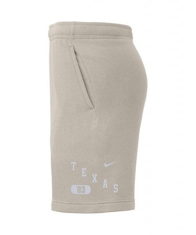 Men's Cream Texas Longhorns Fleece Shorts $34.44 Shorts