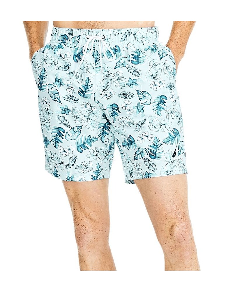 Men's 8" Tropical-Print Quick-Dry Swim Shorts PD02 $22.55 Swimsuits