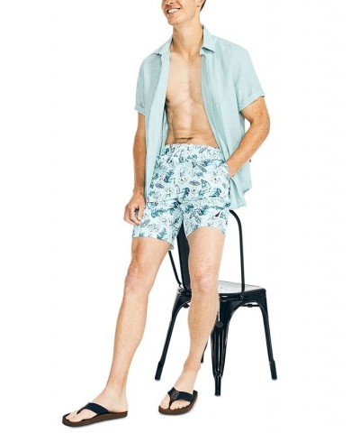 Men's 8" Tropical-Print Quick-Dry Swim Shorts PD02 $22.55 Swimsuits