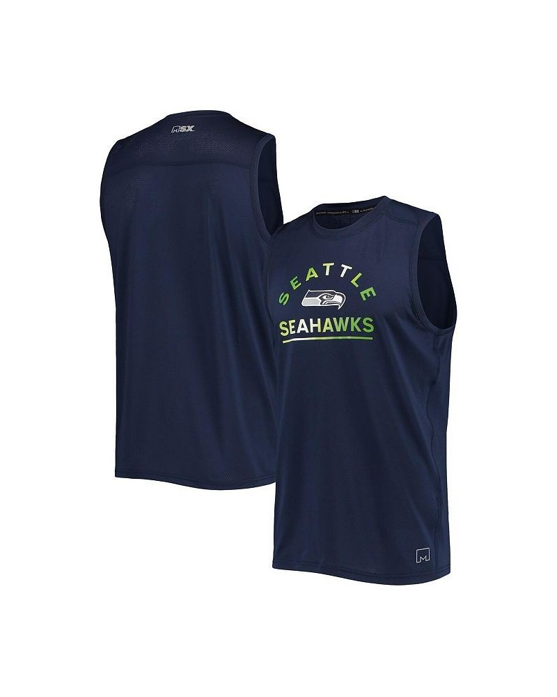 Men's College Navy Seattle Seahawks Rebound Tank Top $23.10 T-Shirts