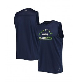 Men's College Navy Seattle Seahawks Rebound Tank Top $23.10 T-Shirts