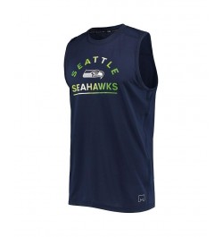 Men's College Navy Seattle Seahawks Rebound Tank Top $23.10 T-Shirts