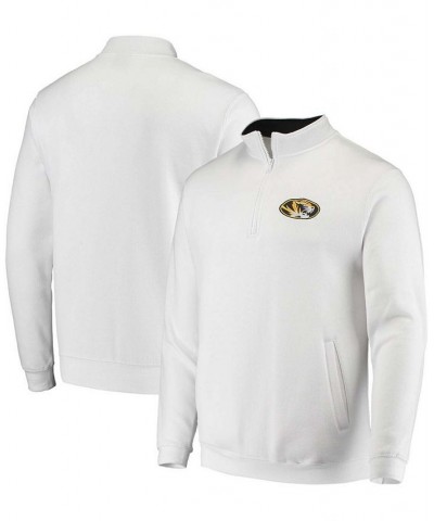 Men's White Missouri Tigers Tortugas Logo Quarter-Zip Jacket $34.19 Sweatshirt