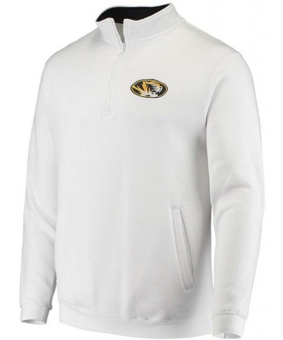 Men's White Missouri Tigers Tortugas Logo Quarter-Zip Jacket $34.19 Sweatshirt