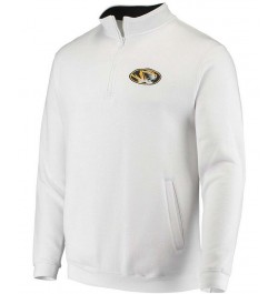 Men's White Missouri Tigers Tortugas Logo Quarter-Zip Jacket $34.19 Sweatshirt