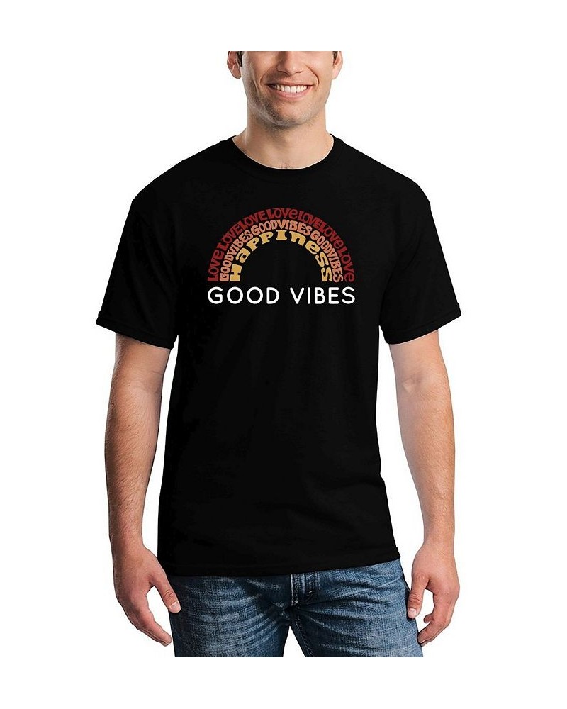 Men's Good Vibes Word Art T-shirt Black $14.00 T-Shirts