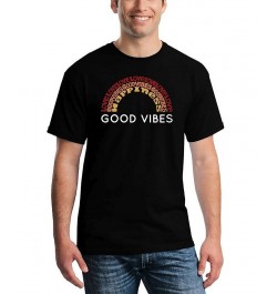 Men's Good Vibes Word Art T-shirt Black $14.00 T-Shirts