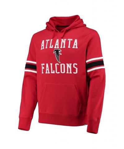 Men's '47 Red Atlanta Falcons Double Block Throwback Pullover Hoodie $41.40 Sweatshirt