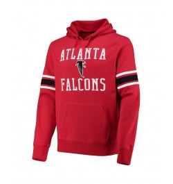 Men's '47 Red Atlanta Falcons Double Block Throwback Pullover Hoodie $41.40 Sweatshirt