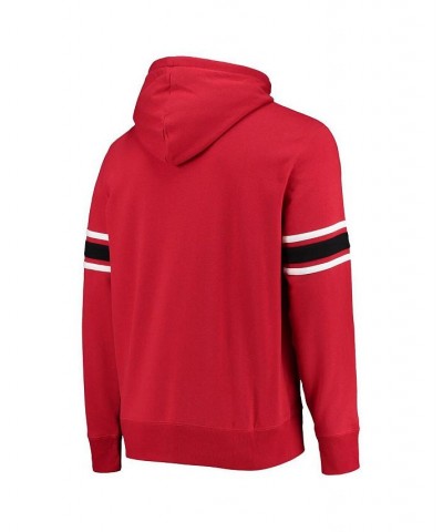 Men's '47 Red Atlanta Falcons Double Block Throwback Pullover Hoodie $41.40 Sweatshirt