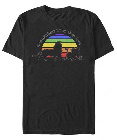 Men's Remember Rainbow Short Sleeve Crew T-shirt Black $14.00 T-Shirts