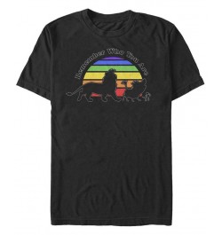 Men's Remember Rainbow Short Sleeve Crew T-shirt Black $14.00 T-Shirts