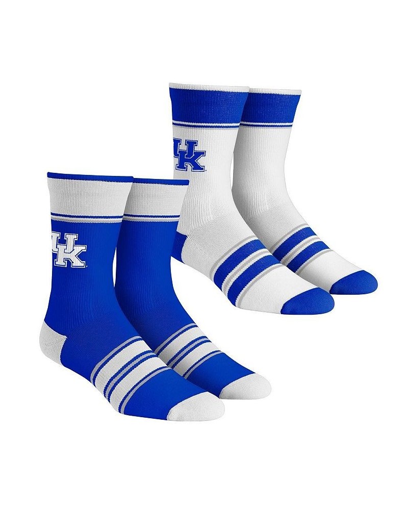 Men's and Women's Socks Kentucky Wildcats Multi-Stripe 2-Pack Team Crew Sock Set $17.50 Socks