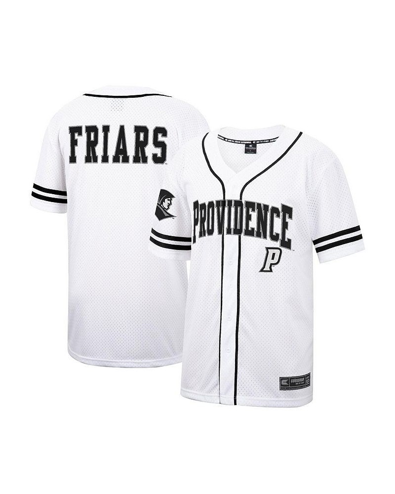 Men's White Providence Friars Free-Spirited Full-Button Baseball Jersey $31.50 Jersey