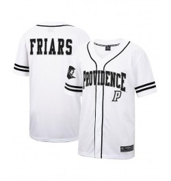 Men's White Providence Friars Free-Spirited Full-Button Baseball Jersey $31.50 Jersey