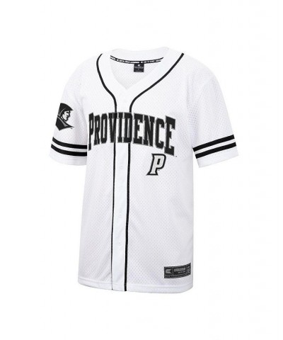 Men's White Providence Friars Free-Spirited Full-Button Baseball Jersey $31.50 Jersey