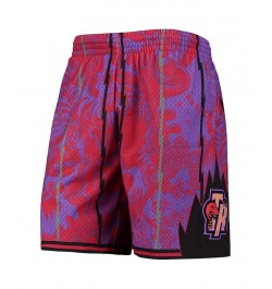 Men's Purple Toronto Raptors Hardwood Classics Lunar New Year Swingman Shorts $47.38 Shorts