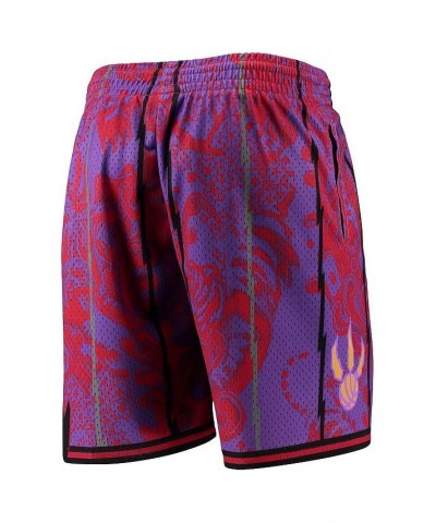 Men's Purple Toronto Raptors Hardwood Classics Lunar New Year Swingman Shorts $47.38 Shorts