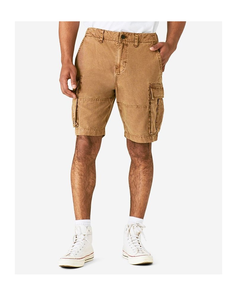 Men's Classic Fit Canvas Cargo 9" Shorts Brown $42.14 Shorts