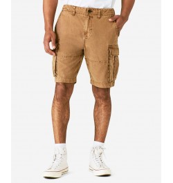 Men's Classic Fit Canvas Cargo 9" Shorts Brown $42.14 Shorts