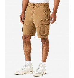 Men's Classic Fit Canvas Cargo 9" Shorts Brown $42.14 Shorts