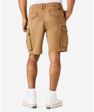 Men's Classic Fit Canvas Cargo 9" Shorts Brown $42.14 Shorts