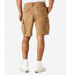 Men's Classic Fit Canvas Cargo 9" Shorts Brown $42.14 Shorts