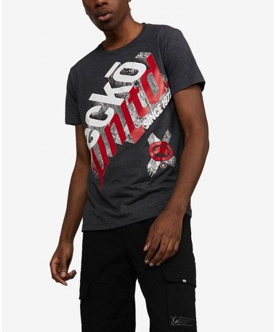 Men's Big and Tall Full Tilt Graphic T-shirt Gray $19.38 T-Shirts