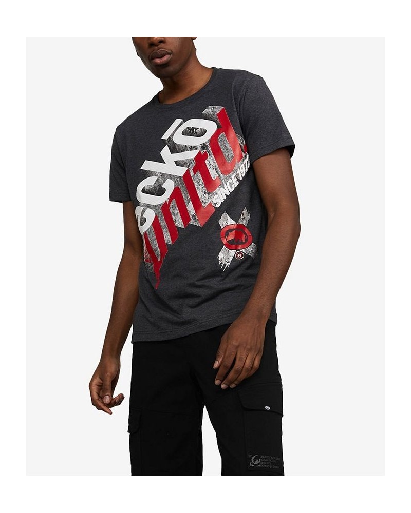 Men's Big and Tall Full Tilt Graphic T-shirt Gray $19.38 T-Shirts