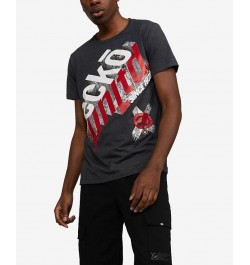 Men's Big and Tall Full Tilt Graphic T-shirt Gray $19.38 T-Shirts