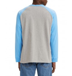 Men's Raglan Relaxed Fit Crewneck Long Sleeve T-Shirt PD02 $17.52 T-Shirts