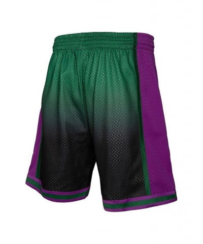 Men's Green and Black Milwaukee Bucks 1996/97 Hardwood Classics Fadeaway Reload 3.0 Swingman Shorts $45.89 Shorts