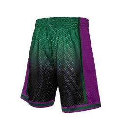 Men's Green and Black Milwaukee Bucks 1996/97 Hardwood Classics Fadeaway Reload 3.0 Swingman Shorts $45.89 Shorts