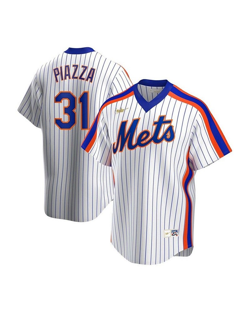 Men's Mike Piazza White New York Mets Home Cooperstown Collection Player Jersey $62.35 Jersey