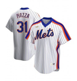 Men's Mike Piazza White New York Mets Home Cooperstown Collection Player Jersey $62.35 Jersey