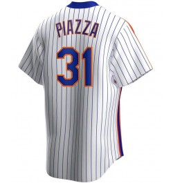 Men's Mike Piazza White New York Mets Home Cooperstown Collection Player Jersey $62.35 Jersey