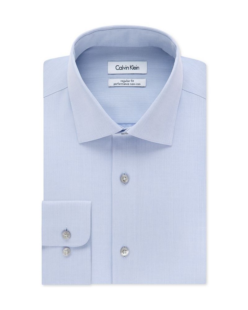 Calvin Klein Men's STEEL Classic-Fit Non-Iron Performance Herringbone Spread Collar Dress Shirt PD03 $25.37 Dress Shirts