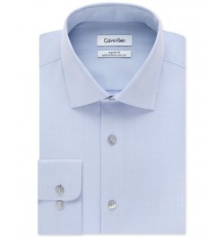 Calvin Klein Men's STEEL Classic-Fit Non-Iron Performance Herringbone Spread Collar Dress Shirt PD03 $25.37 Dress Shirts