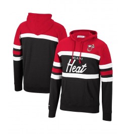 Men's Red, Black Miami Heat Head Coach Pullover Hoodie $46.91 Sweatshirt