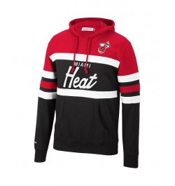 Men's Red, Black Miami Heat Head Coach Pullover Hoodie $46.91 Sweatshirt