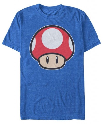 Nintendo Men's Super Mario Mushroom Short Sleeve T-Shirt Blue $14.70 T-Shirts