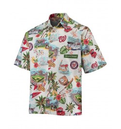 Men's White Washington Nationals Scenic Button-Up Shirt $55.90 Shirts