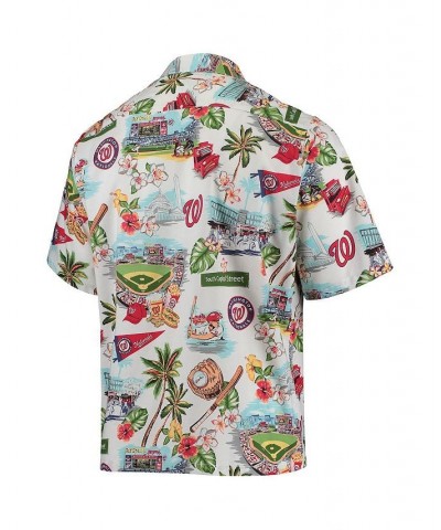 Men's White Washington Nationals Scenic Button-Up Shirt $55.90 Shirts