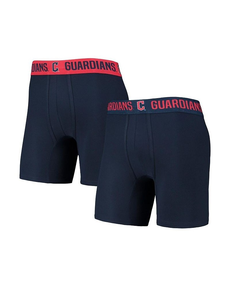 Men's Navy, Red Cleveland Guardians Two-Pack Flagship Boxer Briefs Set $29.49 Underwear