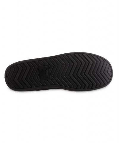 Signature Men's Microterry and Waffle Travis Moccasin Slippers Black $12.74 Shoes