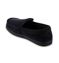 Signature Men's Microterry and Waffle Travis Moccasin Slippers Black $12.74 Shoes