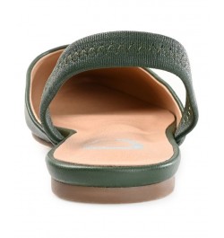 Women's Mallorca Slingback Flats Green $41.59 Shoes